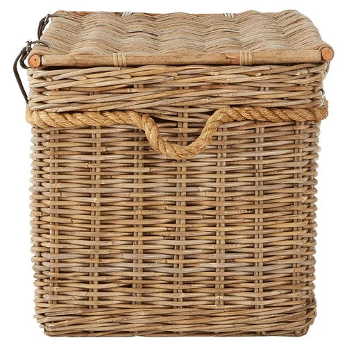 Bedtime New England Rattan Hamper with Divider | Temple & Webster AU