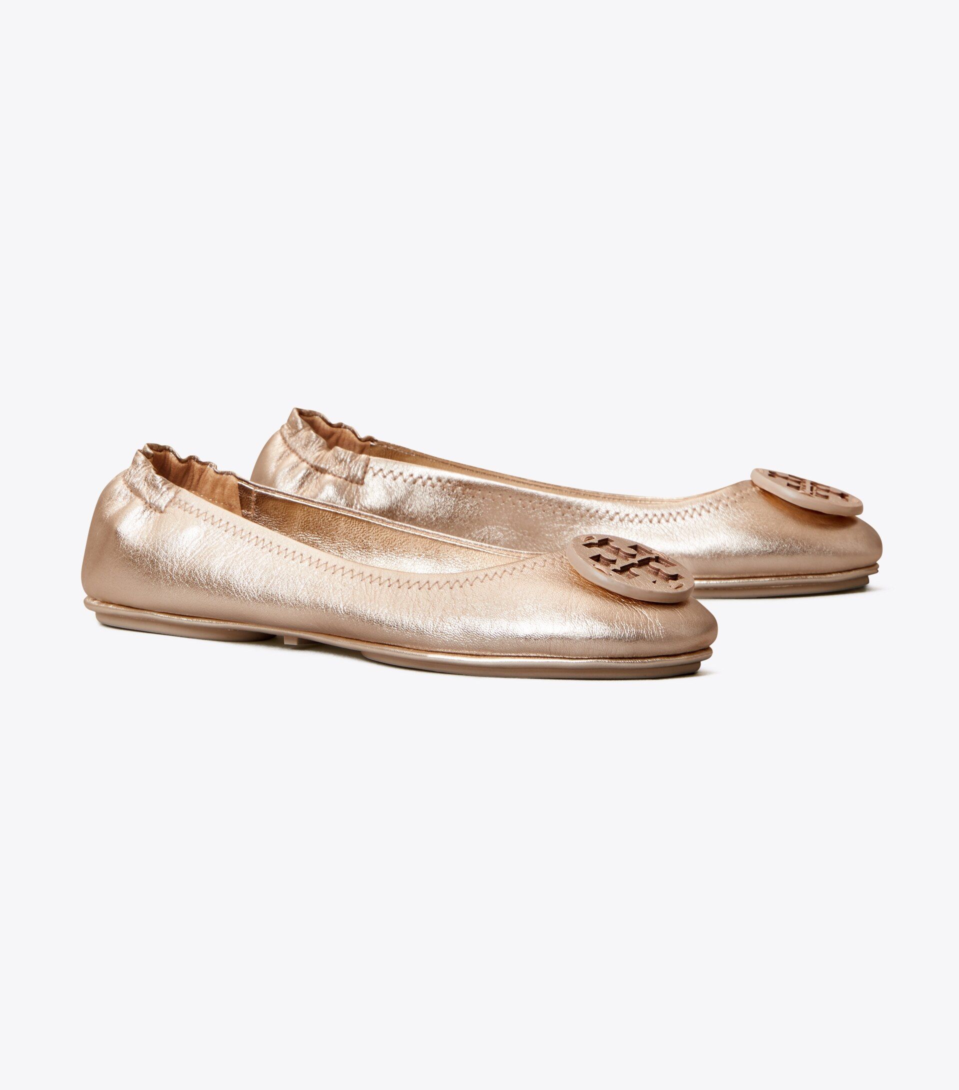 Minnie Travel Ballet Flat, Metallic Leather | Tory Burch (US)