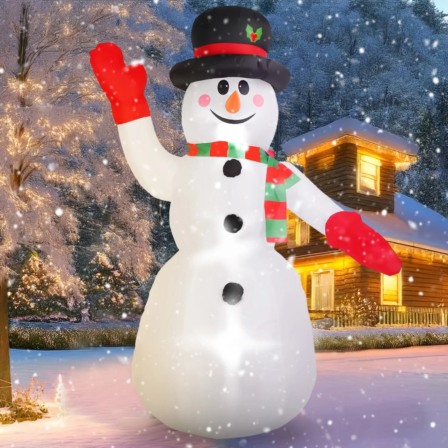 8ft Snowman Christmas Inflatables, Blow up with LED Lights Built-in for Holiday/Party/Yard/Garden... | Walmart (US)