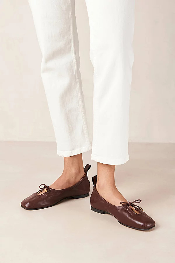 ALOHAS Rosalind Leather Ballet Flats in Brown, Women's at Urban Outfitters | Urban Outfitters (US and RoW)