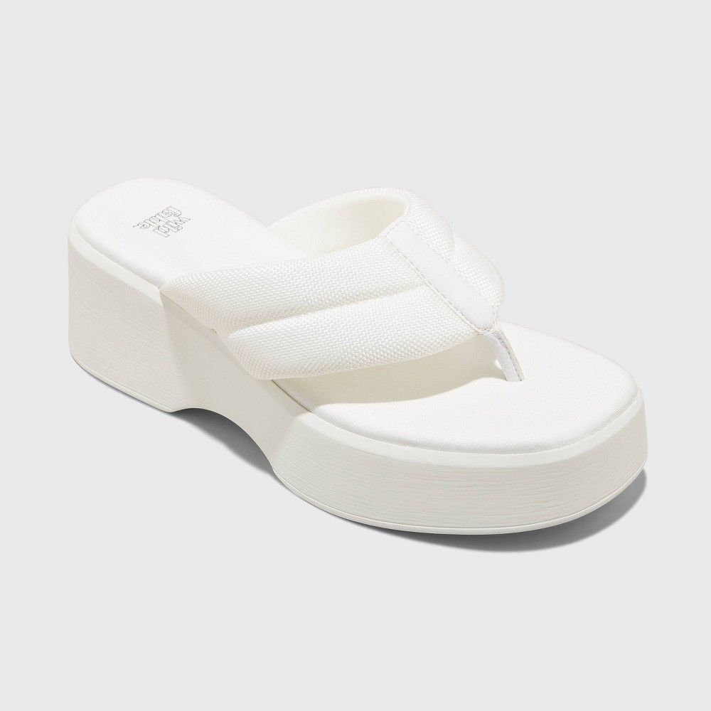Women's Angela Platform Sandals - Wild Fable™ White 12 | Target