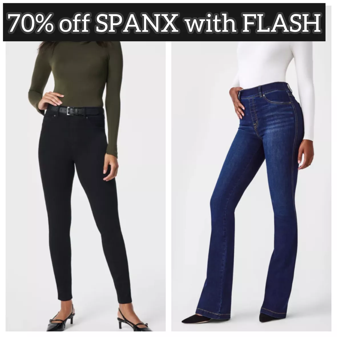 Spanx ankle skinny jeans in black