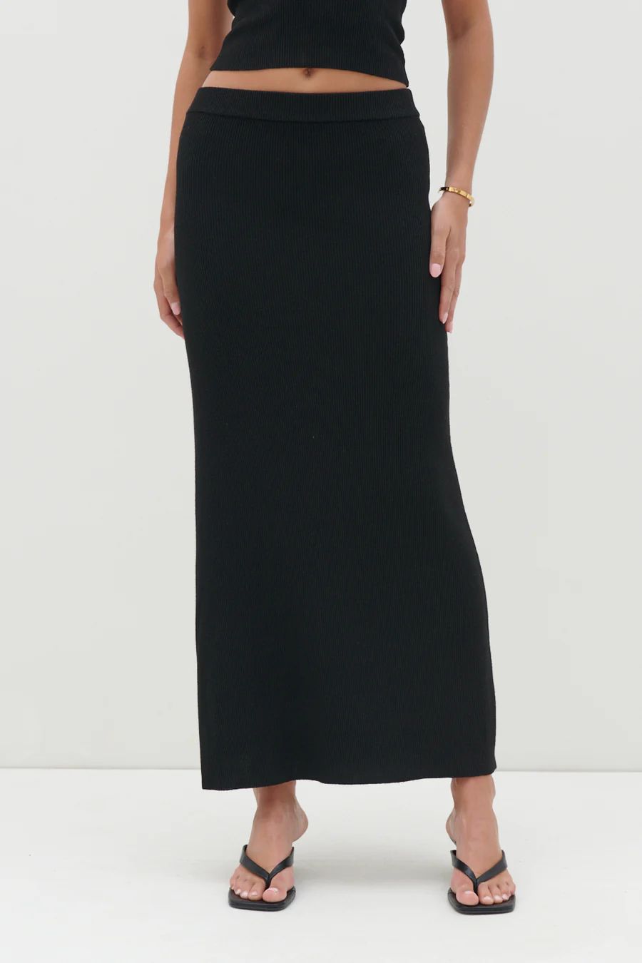 Reese Midaxi Knit Skirt - Black | Pretty Lavish (UK)