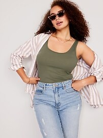 Scoop-Neck Rib-Knit First Layer Tank Top for Women | Old Navy (US)