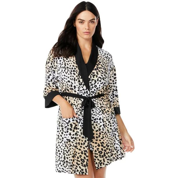 Sofia Intimates by Sofia Vergara Women's and Women's Plus Short Wrap Robe | Walmart (US)