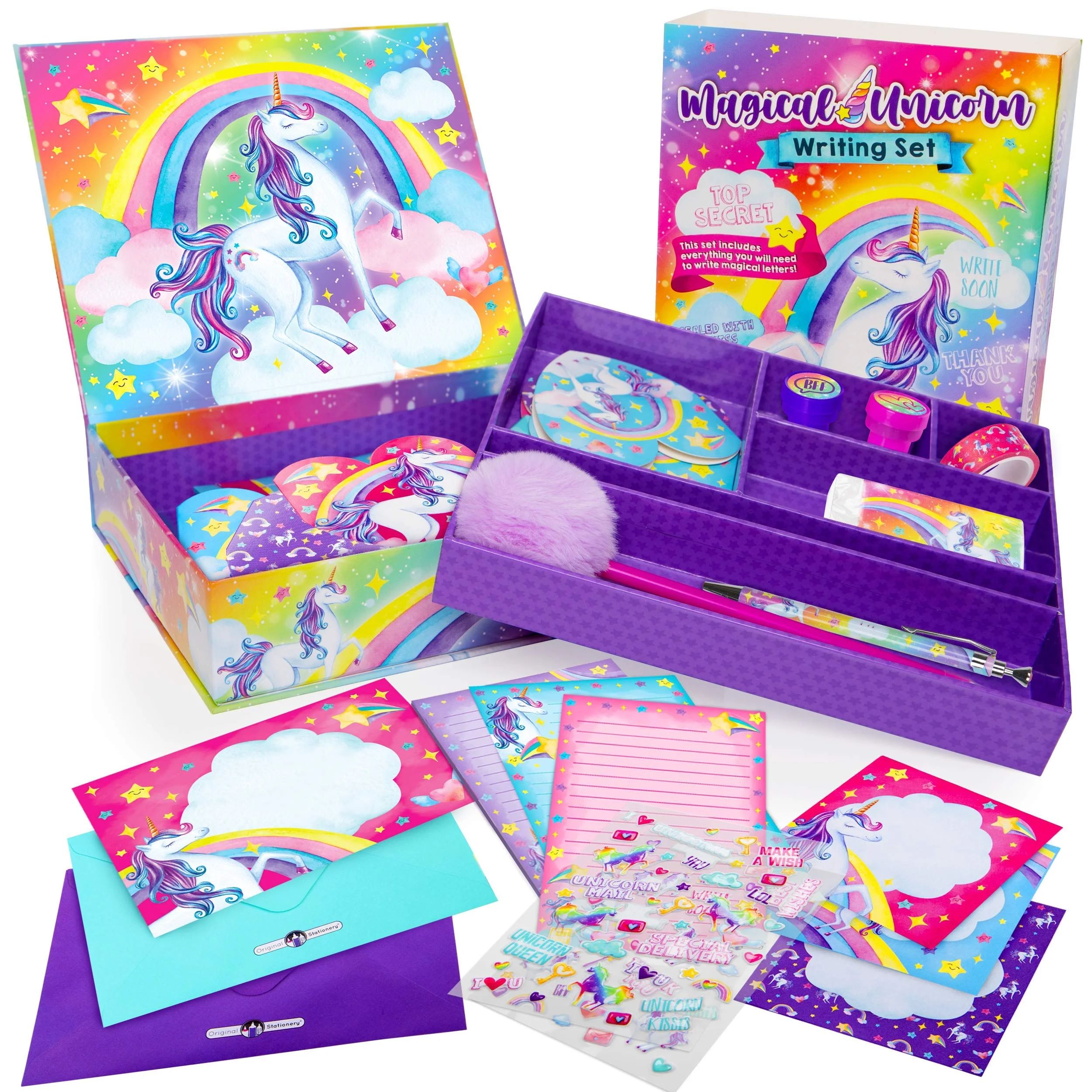 Original Stationery Unicorn Letter Writing Set, 45 Piece Stationery Set for Girls, Unicorn Gifts ... | Walmart (US)