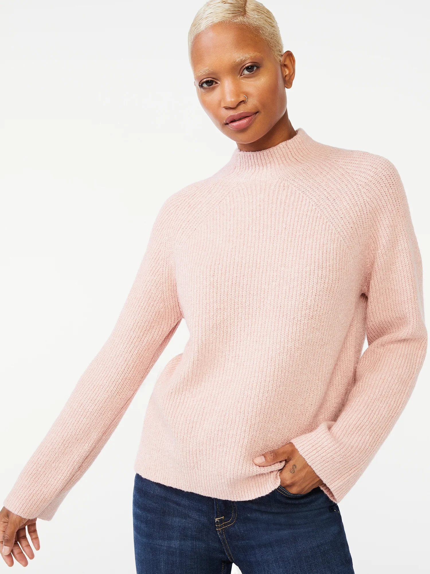 Free Assembly Women's Mock Neck Sweater | Walmart (US)