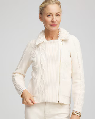 Fur Trim Moto Cardigan | Chico's