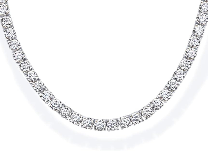 PAVOI 14K Gold Plated Tennis Necklace for Women | 3mm Cubic Zirconia Dainty Gold Tennis Necklaces... | Amazon (US)