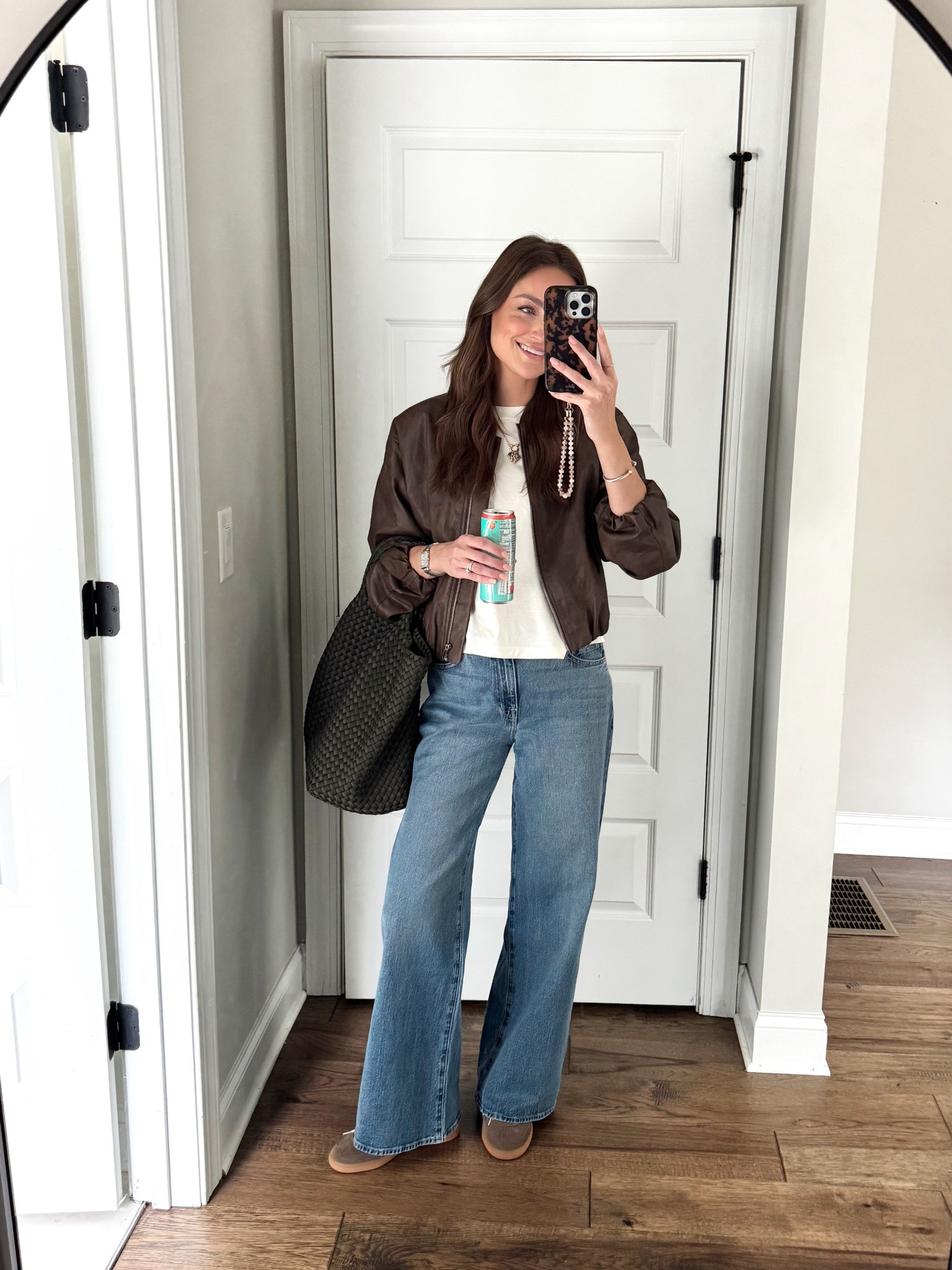 Xs bomber jacket 
Xs tee 
Denim TTS 


#LTKFindsUnder100 #LTKSeasonal #LTKStyleTip