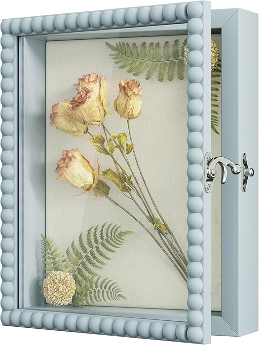 Love-KANKEI Shadow Box Frame 8x10,Wood Deep Shadow Box Display Case with Unique Beads Door and Gl... | Amazon (US)