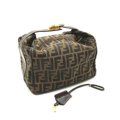 Fendi Zucca Vanity Hand Bag Canvas/Leather Brown 0016349K Authentic  | eBay | eBay US