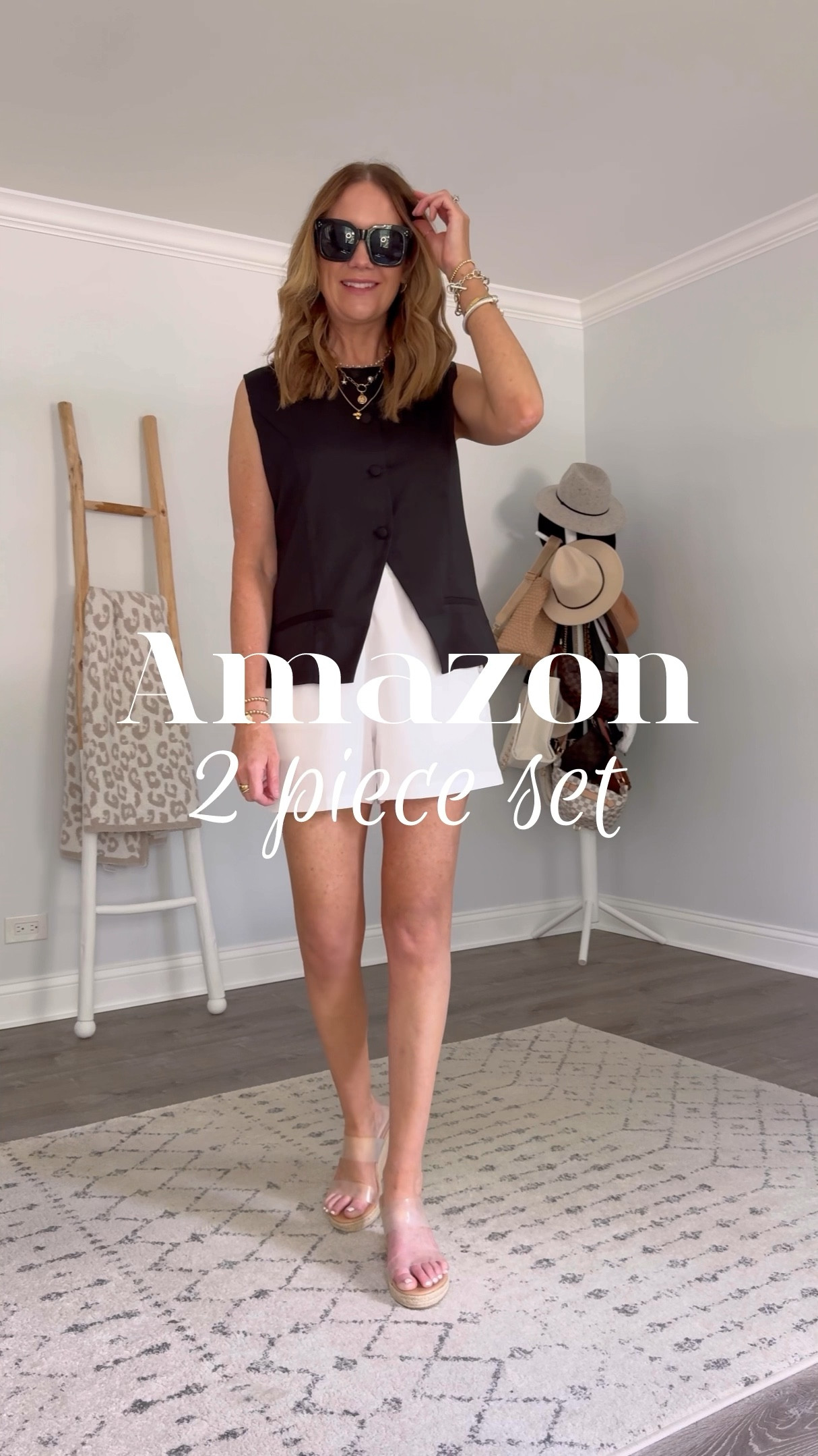 This Amazon set is my new VEST friend - you see what I did there?😂 I’m 5’7” and about 135 lbs and I’d highly recommend sizing DOWN!

Matching set, Amazon fashion 2024, amazon must haves, Amazon outfit, how to style, what to wear, over 40 style, style on a budget, trendy style, tailored set, tailored shorts, business casual#LTKSummerSales 

#LTKVideo #LTKOver40