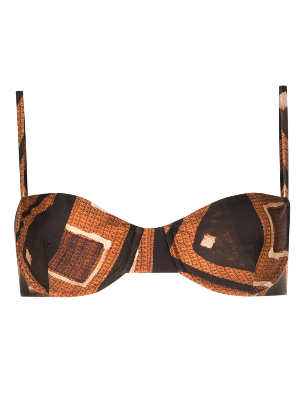 geometric-print balconette bikini top | Farfetch Global