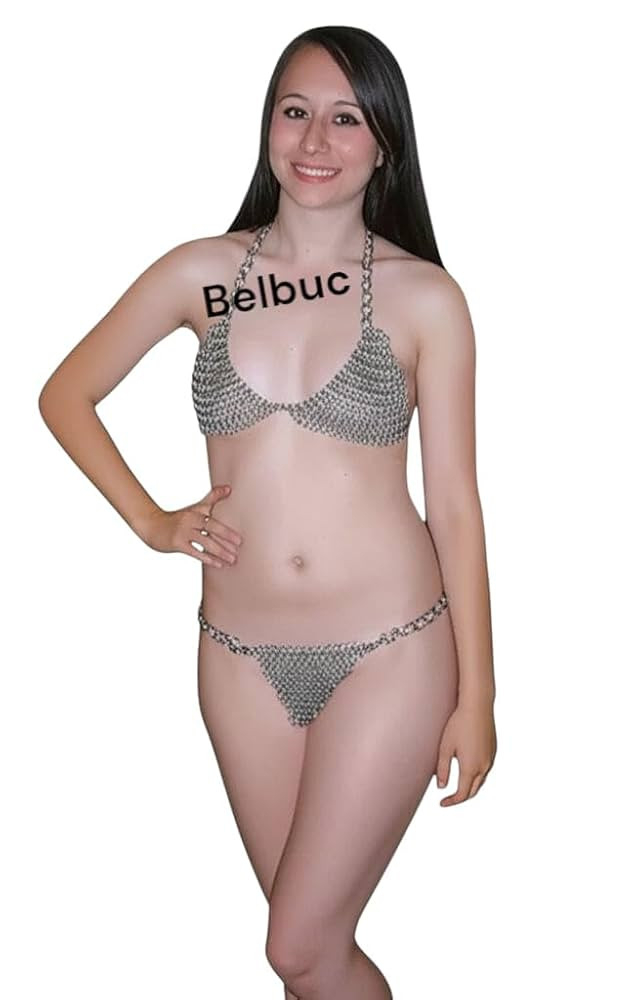 Aluminum Chain Mail Bikini Set, Bra and Panties, Anodized Coated Bikini Videos Bikini Video | Amazon (US)
