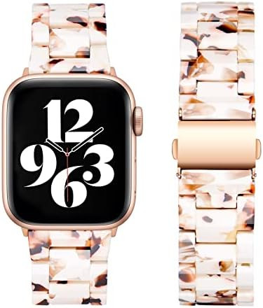 BesBand Band Compatible with Apple Watch Band 38mm 40mm 41mm, Elegant Resin iWatch Band, Lightwei... | Amazon (CA)