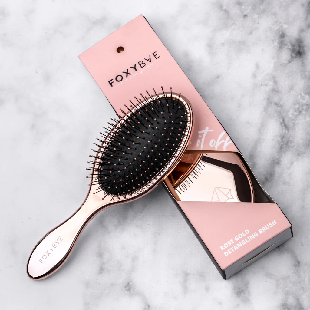 ROSE GOLD DETANGLING BRUSH | FoxyBae 