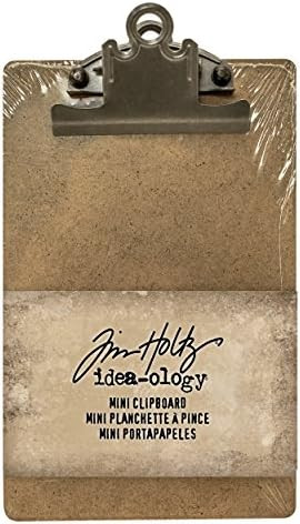Tim Holtz Idea-ology Mini Clipboard, Approximately 7.75 x 4.5 Inches, Antiqued Brass, Removable M... | Amazon (US)