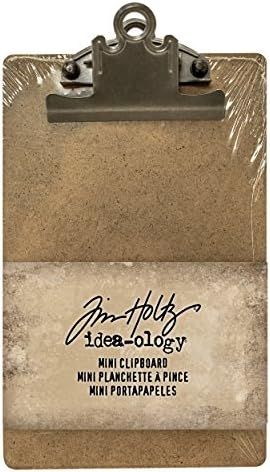 Tim Holtz Idea-ology Mini Clipboard, Approximately 7.75 x 4.5 Inches, Antiqued Brass, Removable M... | Amazon (US)