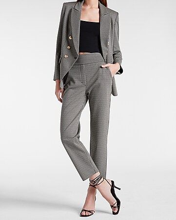 Houndstooth Ankle Pant Suit | Express