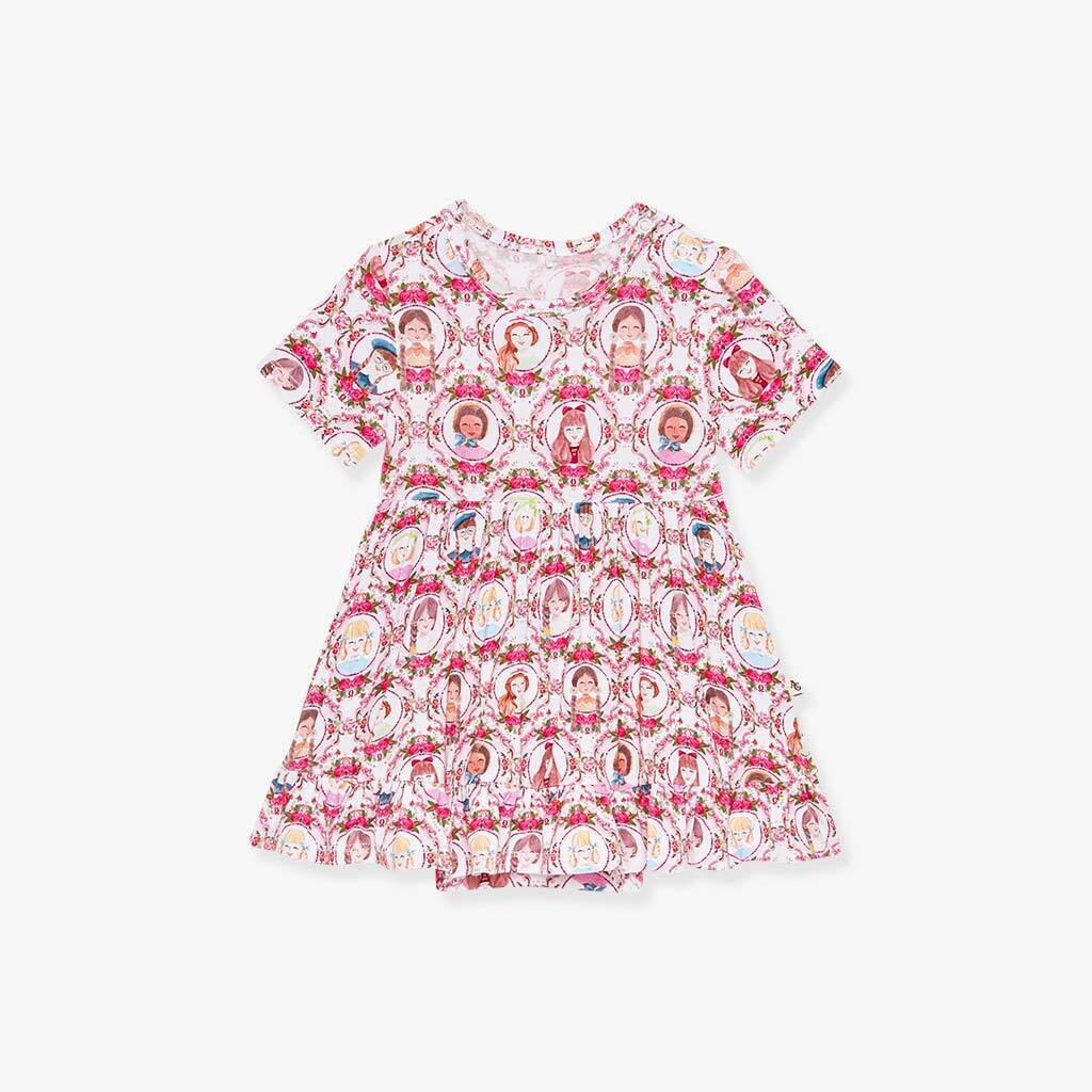Pink Ruffled Baby Bodysuit Dress | American Girl® American Girls | Posh Peanut
