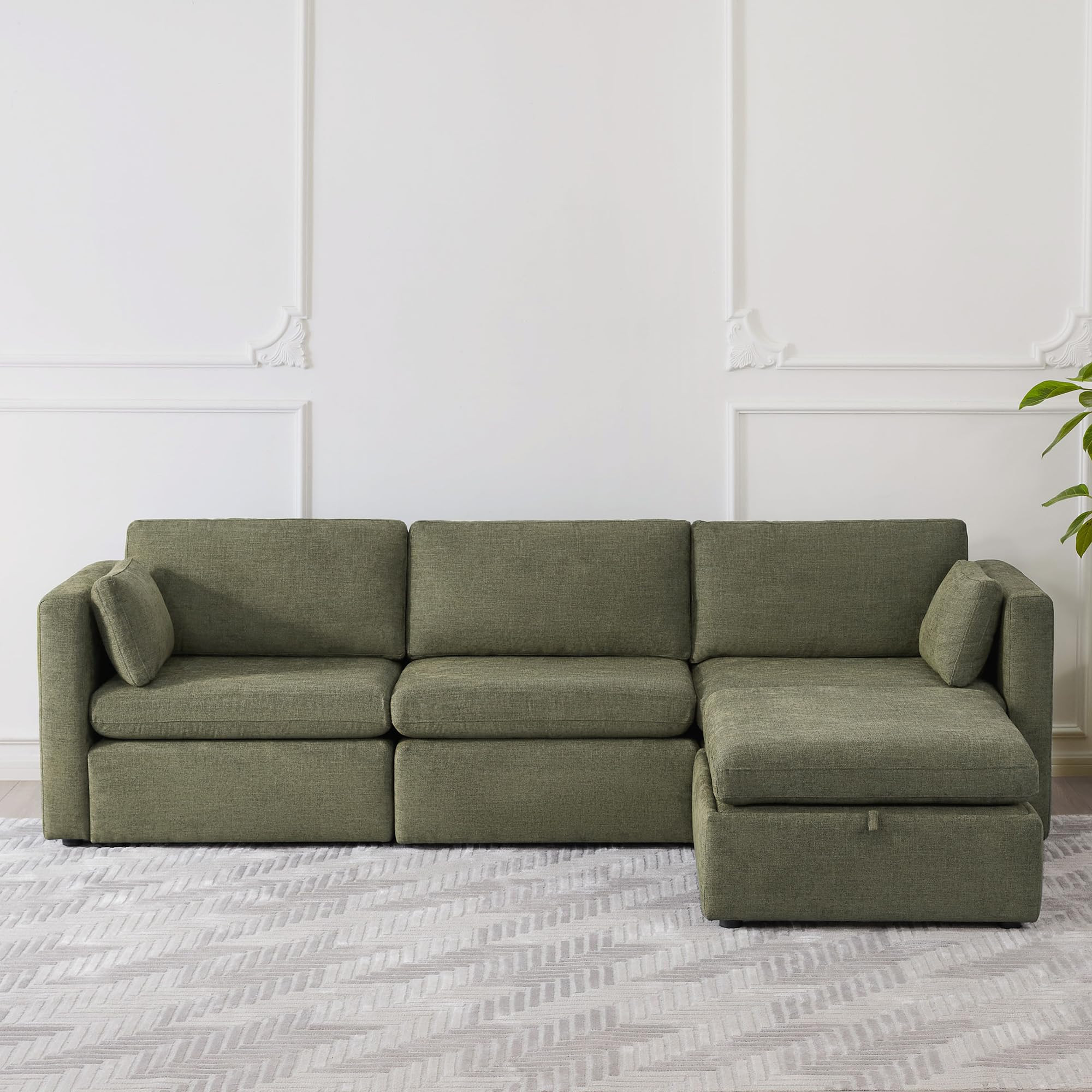 CHITA Oversized Modular Sectional Fabric Sofa Set,Extra Large L Shaped Couch with Reversible Chai... | Amazon (US)