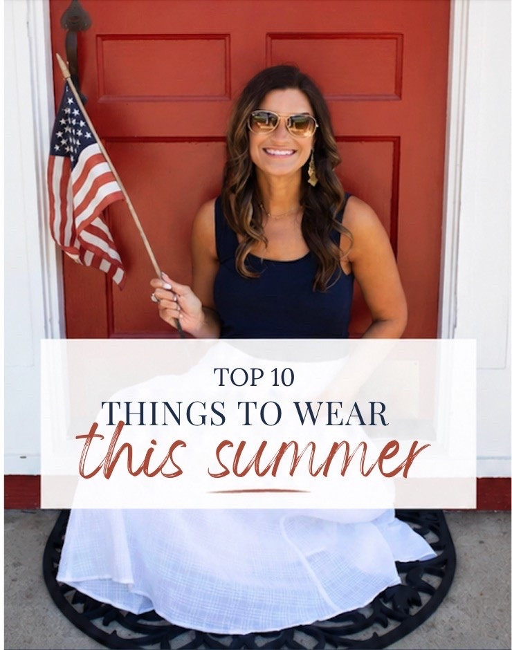 Here are my top 10 things to wear this season, just easy, cute staples that go with pretty much everything right now! 

Flowy Sundresses
Linen Pieces 
Oversized Sunglasses
White Sneakers
Butter Yellow Anything 
Straw Hats
Lightweight Tank Tops
Comfortable Sandals
Tote Bags
White Maxi Skirts

#LTKxAbercrombie