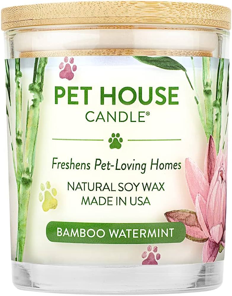 One Fur All - Pet Odor Eliminator Natural Soy Wax, Bamboo Watermint, 9 Oz Jar | Amazon (US)