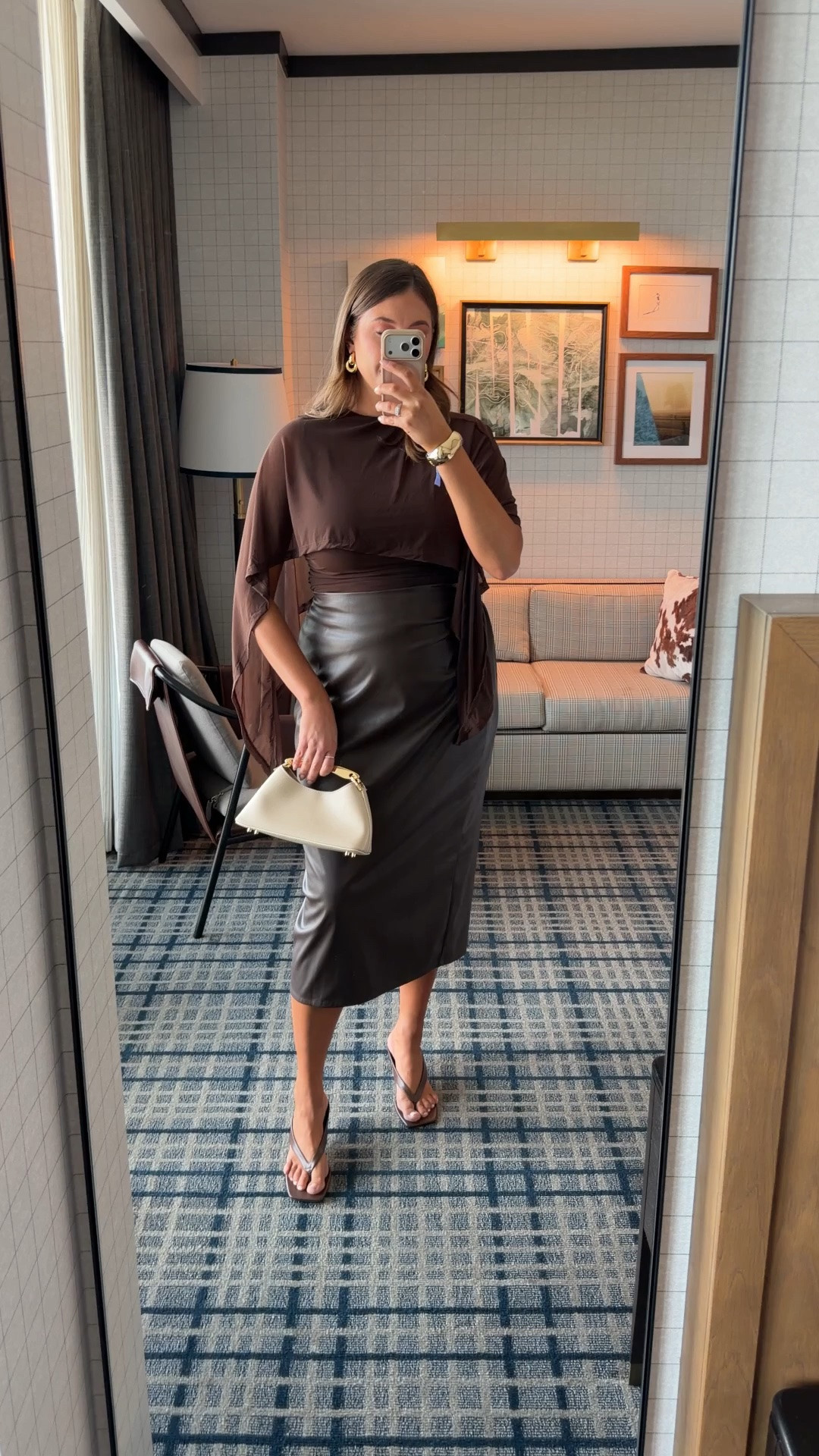 All brown outfit from Amazon! Love this comfy cape top and faux leather skirt from Amazon - dressy guy cute

#LTKCon #LTKMidsize #LTKTall