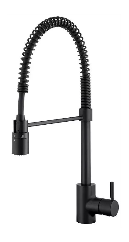 Danze DH450188BS Foodie Noire Pre-Rinse High-Arc Kitchen Faucet Satin Black Faucet Single Handle | Build.com, Inc.