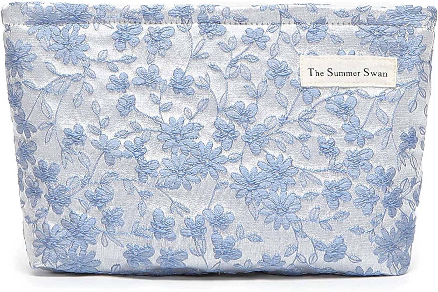 The Summer Swan | Large Aesthetic Makeup Bag | Floral Makeup Bag | Mid-day Clutch | Period Kit Ba... | Amazon (US)