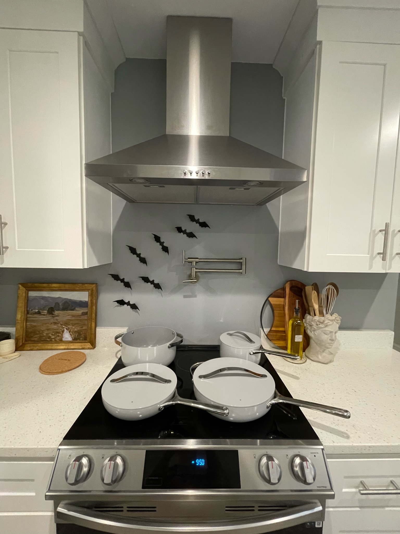 Spooky season in the kitchen has arrived 👻 over a year later and we are still loving our non toxic ceramic cookware set from caraway home! 

#LTKhome #LTKHalloween #LTKSeasonal