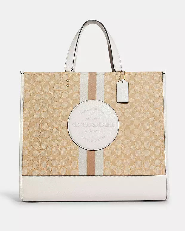 Dempsey Tote 40 In Signature Jacquard With Stripe And Coach Patch | Coach Outlet US