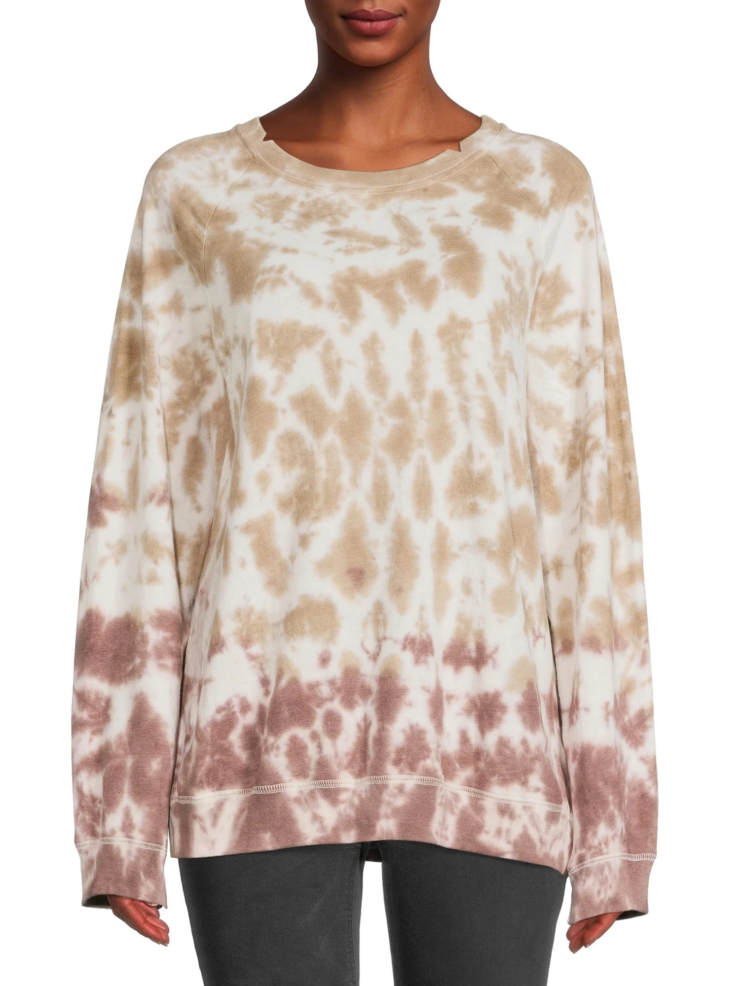 Derek Heart Juniors' Oversized Raglan Sleeve Pullover Sweatshirt - Walmart.com | Walmart (US)