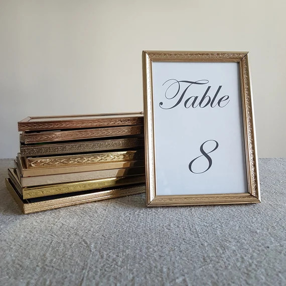 5 X 7 Brass & Gold Metal Picture Frames // Wedding | Etsy Canada | Etsy (CAD)