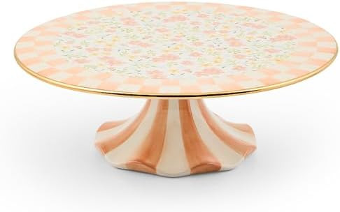 MACKENZIE-CHILDS Ceramic Pedestal Platter, Round Cake Stand, Large, Posie Patch | Amazon (US)