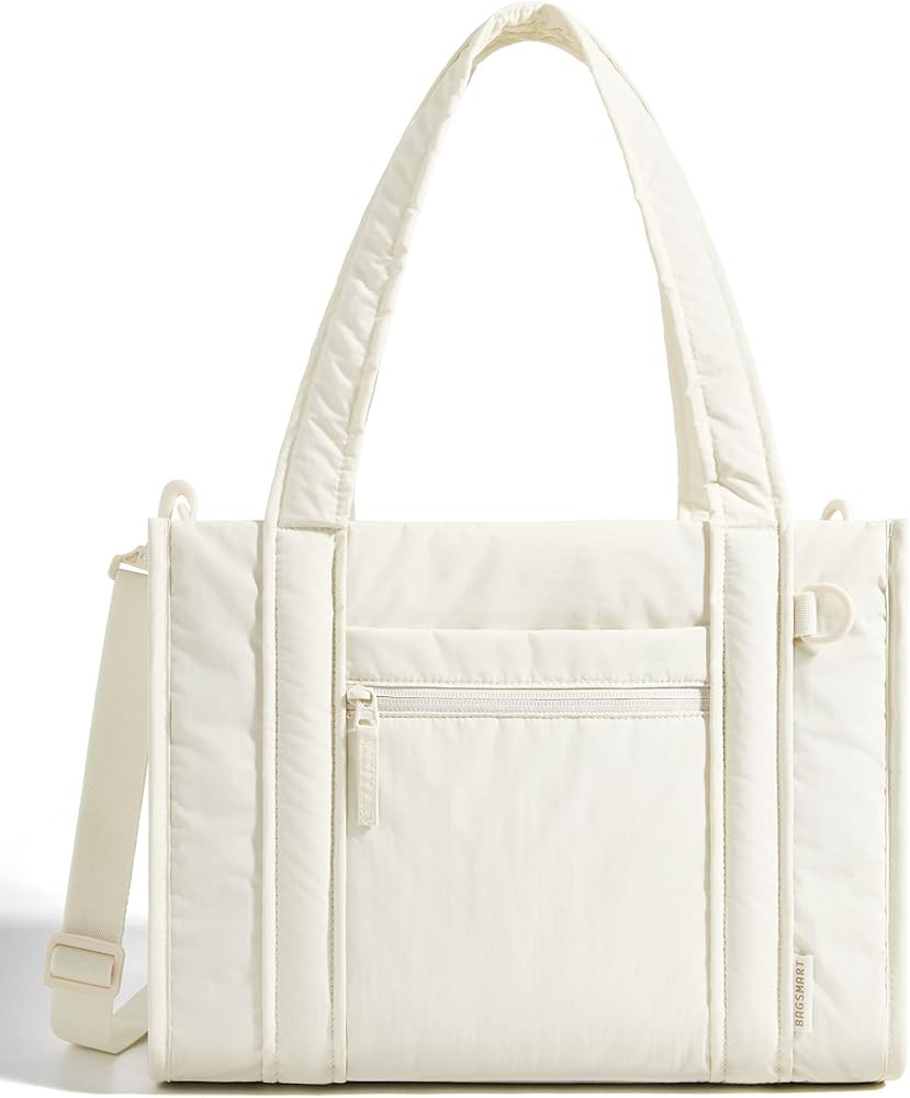 BAGSMART Small Tote Bag for Women, Lightweight with Zipper, Crossbody Purses for Travel Work Coll... | Amazon (US)