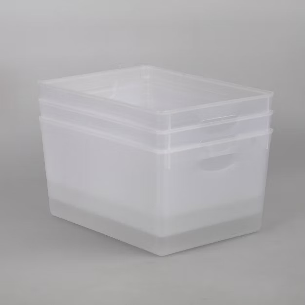 3ct Large Plastic Rectangle Storage Bin Clear - Bullseye's Playground™ | Target