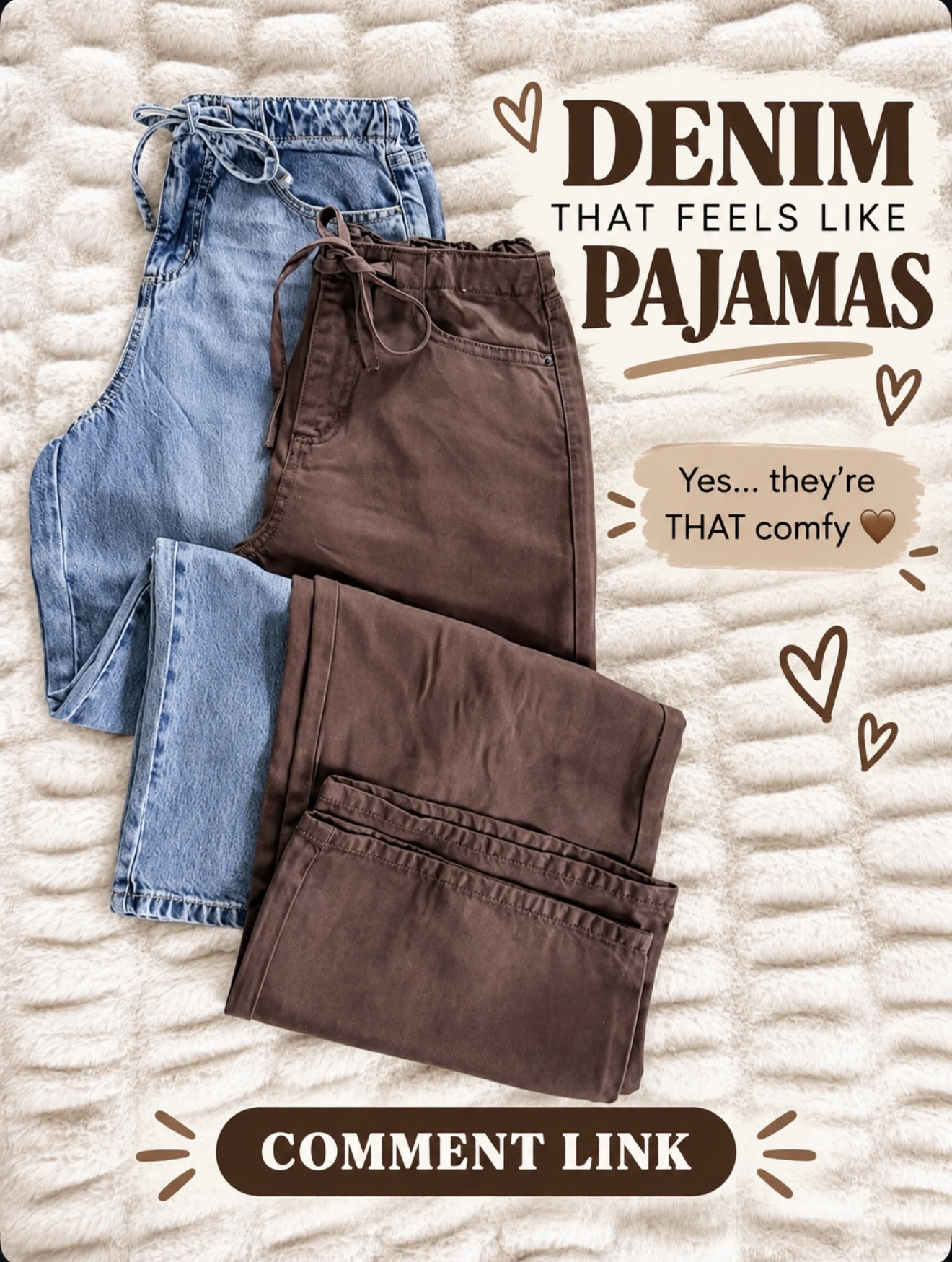 Denim that feels like pajamas?! Say less 😂 These are ridiculously comfy and come in the prettiest blue and chocolate brown. Comment LINK and I’ll send them over 🤎

#LTKOver40 #LTKootd #LTKSeasonal