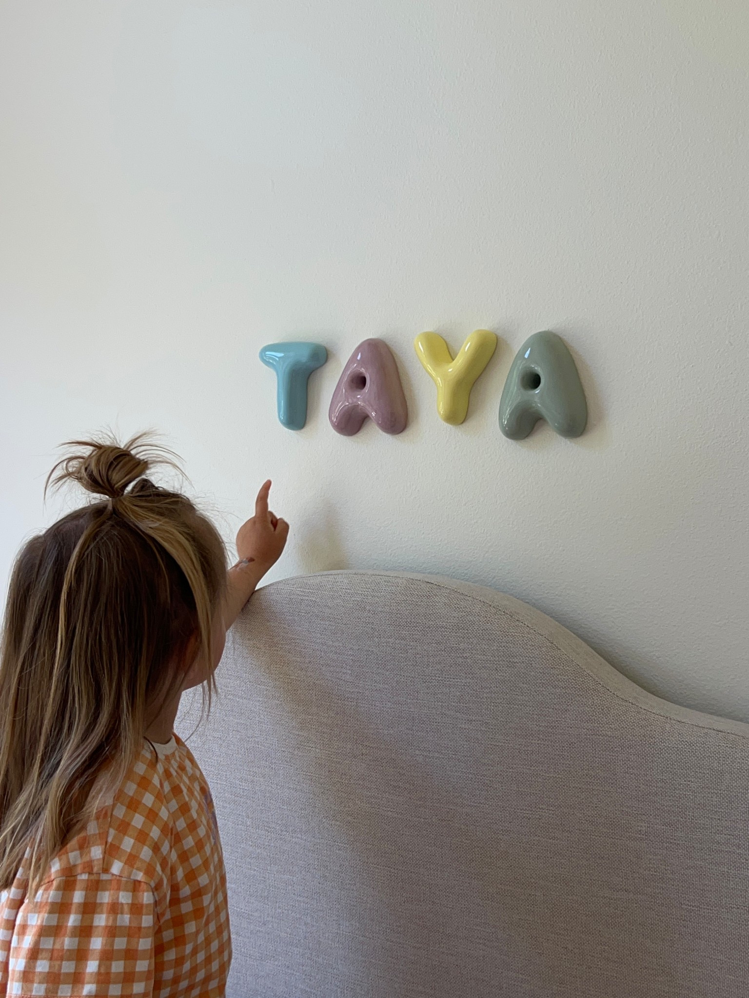Custom letters in these adorable ceramic bubble letters!!! Ahh obsessed for a kids room or nursery  

#LTKFindsUnder50 #LTKKids #LTKBaby