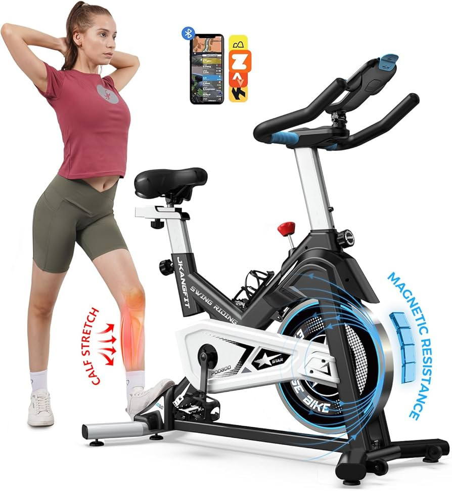 Pooboo Magnetic/Brake Pad Exercise Bike Stationary Bikes for home use, Indoor Cycling Bike with B... | Amazon (US)