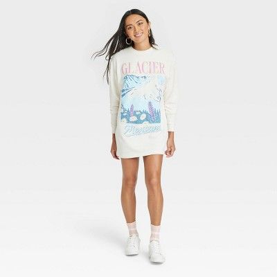 Women's Glacier Montana Long Sleeve Graphic Dress - White | Target