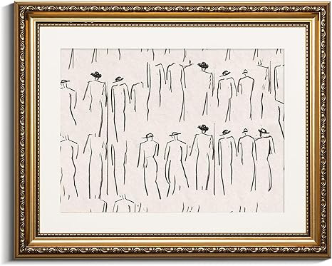 VIYYIEA Gold Framed Wall Art Canvas Print Home Decor Abstract Wall Art Room Decor Minimalist Port... | Amazon (US)