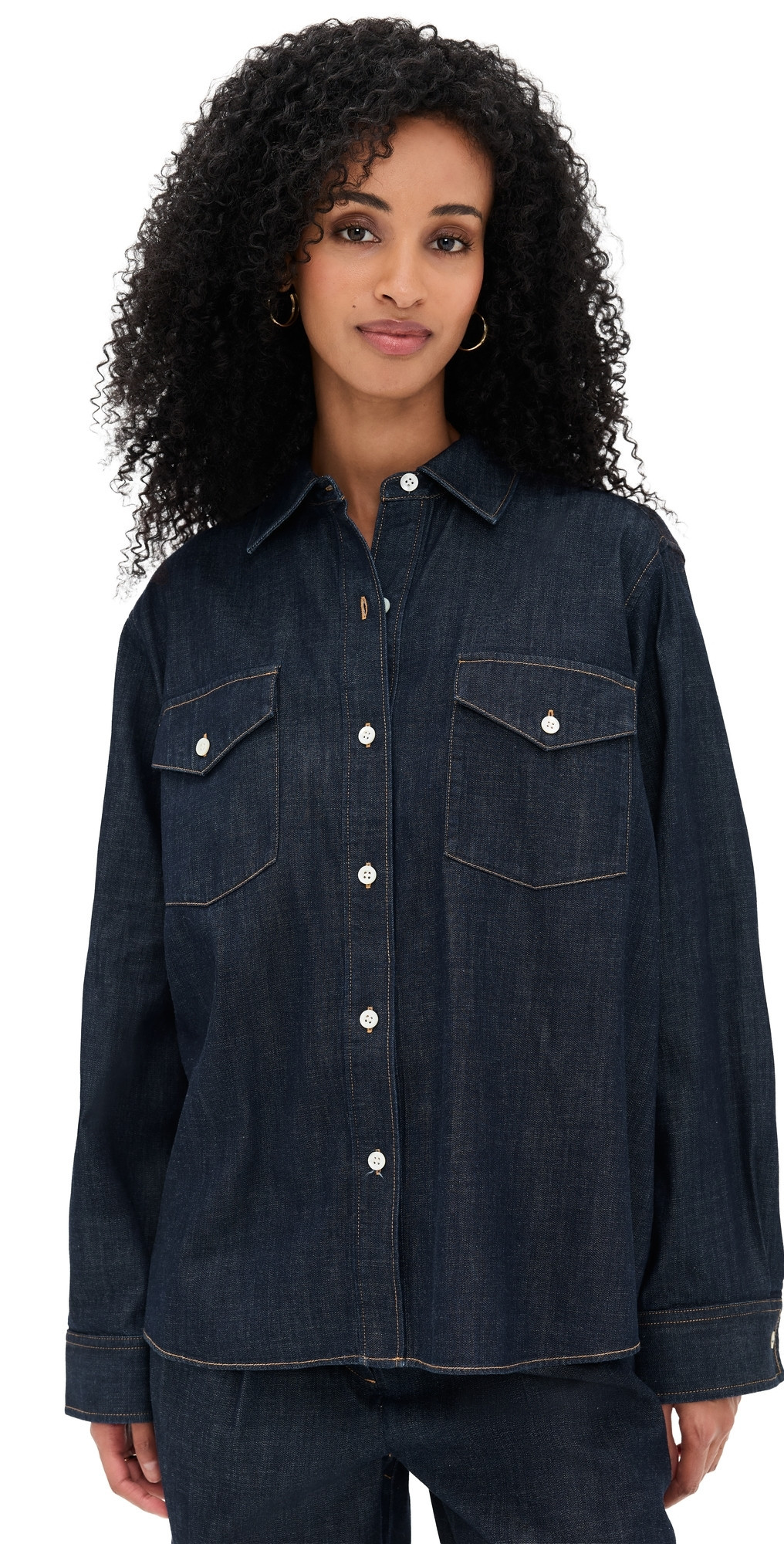 Jenni Kayne Colt Shirt Dark Denim M | Shopbop