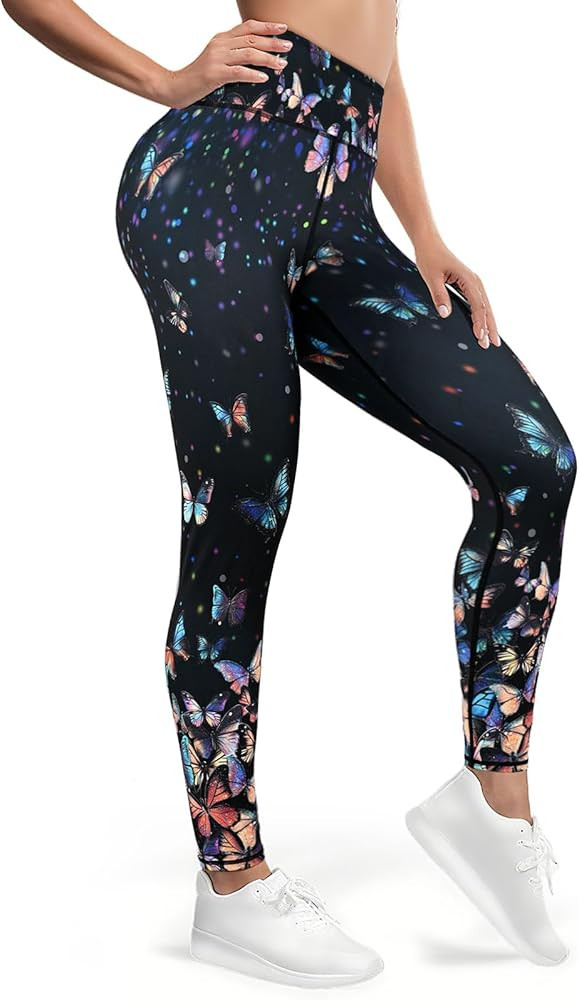 High Waisted Yoga Pants for Women 4-Way Stretch Soft Running Workout Leggings Athletic Yoga Pants | Amazon (US)