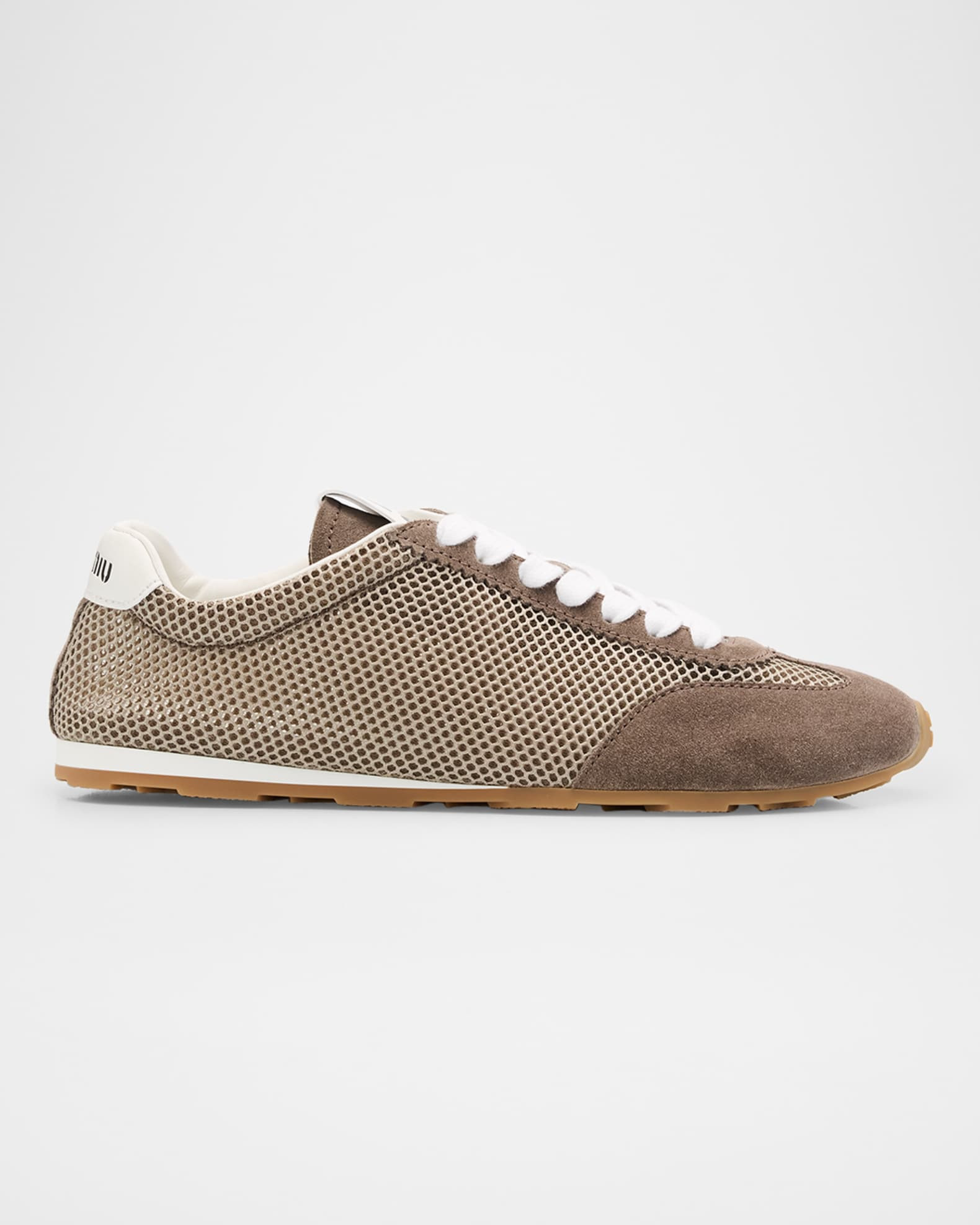 Low-Top Mesh Suede Sneakers | Neiman Marcus