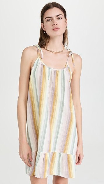 Lightestspun Tie-Strap Ruffle-Hem Cover-Up Dress | Shopbop