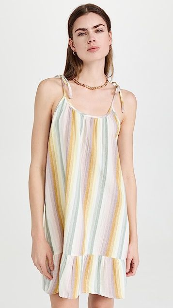 Lightestspun Tie-Strap Ruffle-Hem Cover-Up Dress | Shopbop