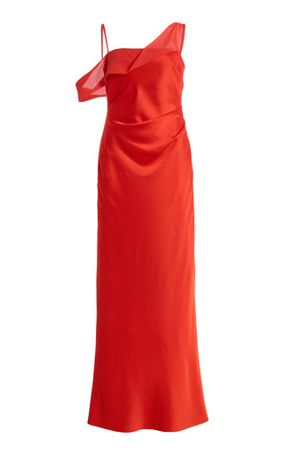 Exclusive Devlyn Asymmetric Satin Maxi Dress | Moda Operandi (Global)