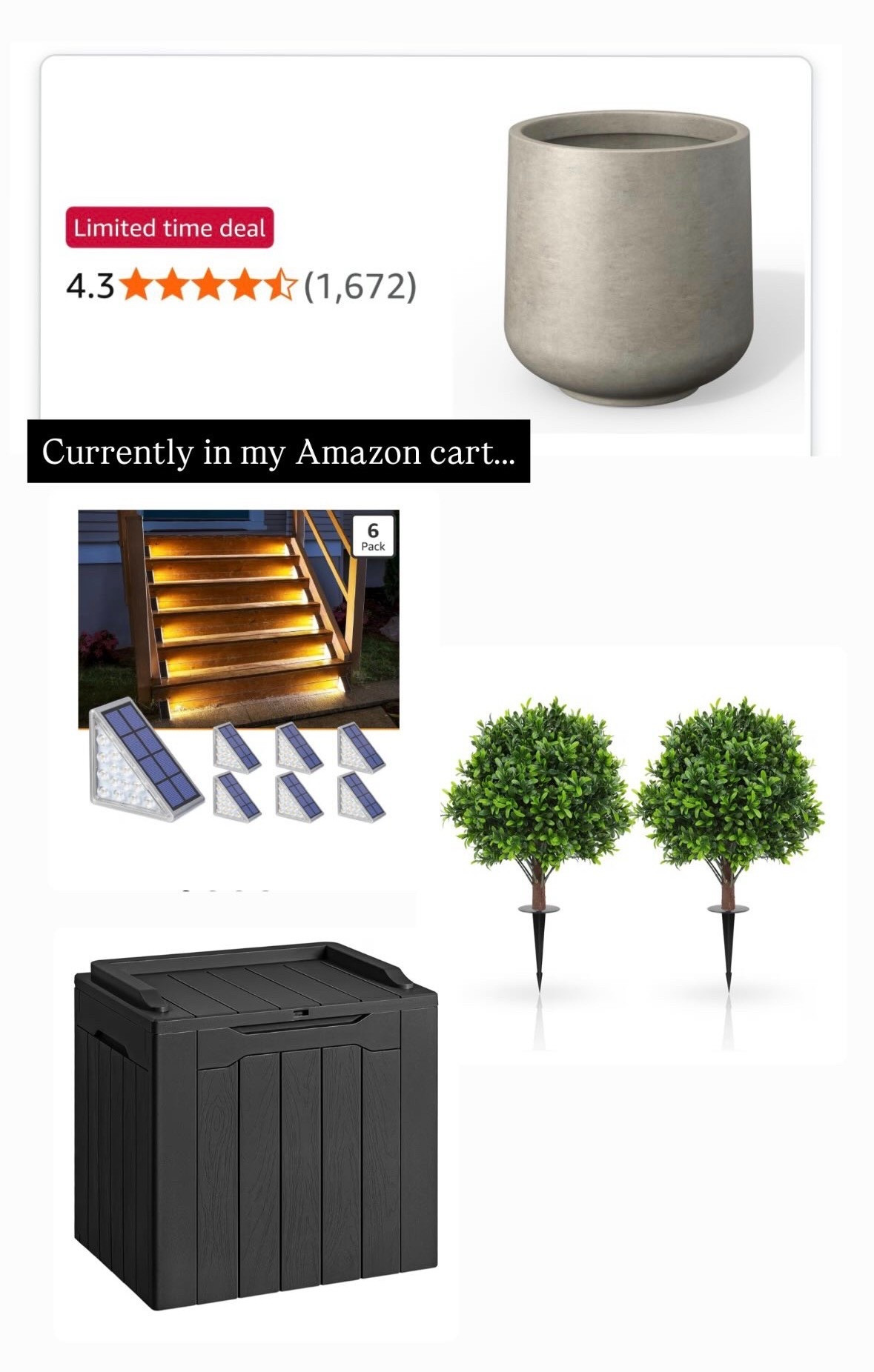 Amazon spring finds
Amazon porch
Faux outdoor florals
Outdoor planter
Deck box
Outdoor end table

#LTKHome #LTKSeasonal
